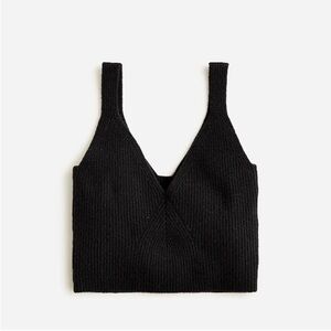 J. Crew Black Cashmere Crop Sweater Tank